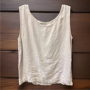 Cute Vintage Aly Wear 100% Linen Pale Pink Top Sz L Lightweight Soft 20” P-P